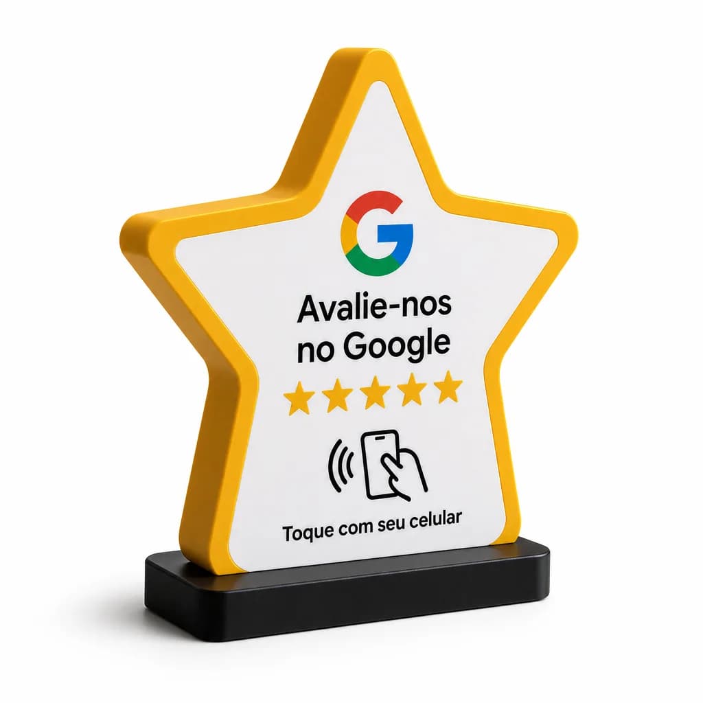 Placa NFC Google Estrela Dourada
